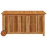 Garden Storage Box with Wheels - Solid Acacia Wood 113x50x58 cm