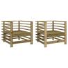 Garden Chairs 2 pcs Impregnated Wood Pine - Comfortable & Durable