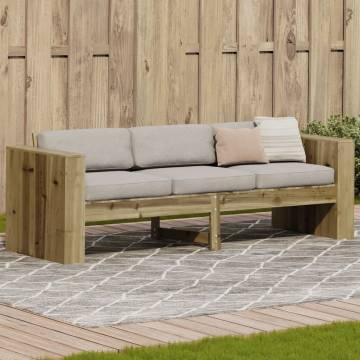 3-Seater Garden Sofa - Impregnated Wood Pine | HipoMarket