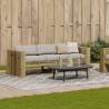 3-Seater Garden Sofa - Impregnated Wood Pine | HipoMarket