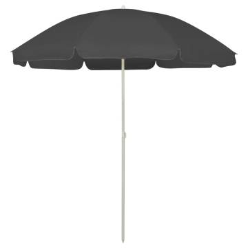 Beach Umbrella Anthracite 240 cm - UV Protective Design