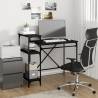 Desk with Shelves Black 105x50x90 cm Engineered Wood&Iron Colour black Size 105 x 50 x 90 cm 