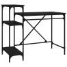 Industrial Black Desk with Shelves - 105x50x90 cm