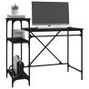 Industrial Black Desk with Shelves - 105x50x90 cm