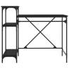 Industrial Black Desk with Shelves - 105x50x90 cm