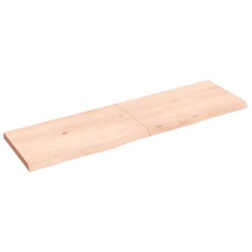 Bathroom Countertop 140x40 cm | Untreated Solid Oak Wood