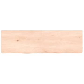 Bathroom Countertop 140x40 cm | Untreated Solid Oak Wood