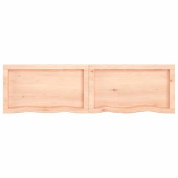 Bathroom Countertop 140x40 cm | Untreated Solid Oak Wood