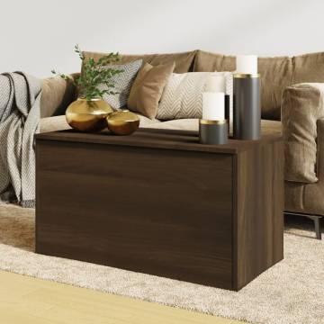 Stylish Brown Oak Storage Chest - 84x42x46 cm | Hipo Market