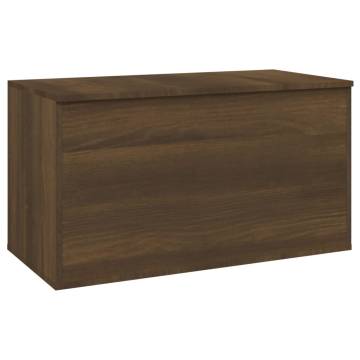 Stylish Brown Oak Storage Chest - 84x42x46 cm | Hipo Market