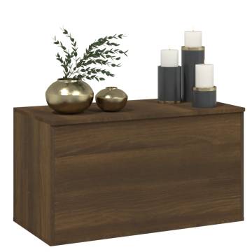 Stylish Brown Oak Storage Chest - 84x42x46 cm | Hipo Market