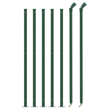 Green Wire Mesh Fence with Flange - 1.1x10 m | HipoMarket