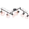 Ceiling Lamp with 6 Spotlights E14 Black and Copper | HipoMarket