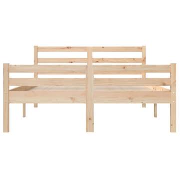 Solid Wood Bed Frame 160x200 cm - Modern & Sturdy Design