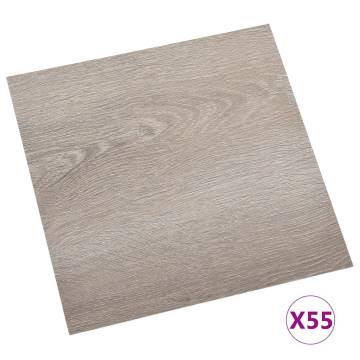 Self-Adhesive PVC Flooring Planks - Taupe - 55 pcs | HipoMarket