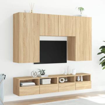 Sonoma Oak TV Wall Cabinets - Space-Saving Solutions