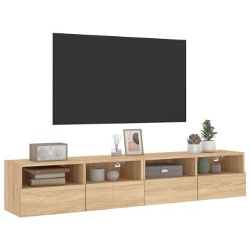 Sonoma Oak TV Wall Cabinets - Space-Saving Solutions