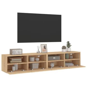 Sonoma Oak TV Wall Cabinets - Space-Saving Solutions