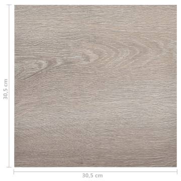 Self-Adhesive PVC Flooring Planks - Taupe - 55 pcs | HipoMarket