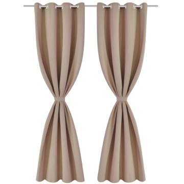 Elegant Cream Blackout Curtains | 135 x 245 cm | 2 Pcs