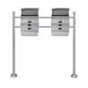 Stainless Steel Double Mailbox on Stand | Sleek & Modern Design