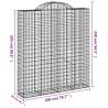 Arched Gabion Baskets (3 pcs) - Durable Garden Barriers