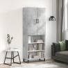 Highboard Concrete Grey 69.5x34x180 cm Engineered Wood Colour concrete grey Quantity in Package 1 Model 3 shelves 