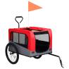 2-in-1 Pet Bike Trailer & Jogging Stroller | Red & Grey