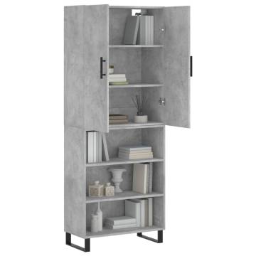 Stylish Highboard Concrete Grey - Durable & Elegant Design