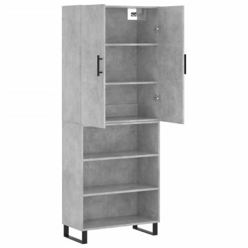 Stylish Highboard Concrete Grey - Durable & Elegant Design