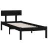 Black Solid Wood Bed Frame 75x190 cm - Small Single