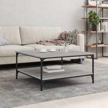 Stylish Grey Sonoma Coffee Table - 80x80 cm | Hipomarket