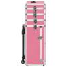 Aluminium Pink Make-up Trolley | Organize Cosmetics with Style