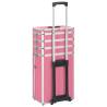 Aluminium Pink Make-up Trolley | Organize Cosmetics with Style