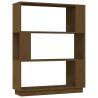 Book Cabinet & Room Divider - Honey Brown Solid Wood 80x25x101cm