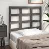 Bed Headboard Grey 105.5x4x100 cm Solid Wood Pine Colour grey Size 105.5 x 100 cm Quantity in Package 1 