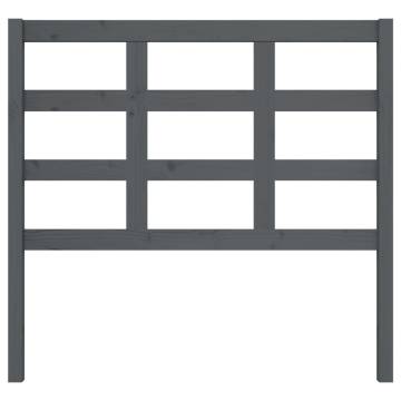 Stylish Grey Bed Headboard - Solid Pine Wood | 105.5x4x100 cm