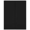 Stylish Black Highboard 69.5x34x180 cm - Durable Engineered Wood