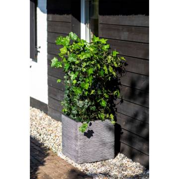 Capi Planter Nature Rib Square 40x40 cm Anthracite - Hipomarket