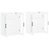 Elegant White Wall Mounted Cabinets - 2 pcs | HipoMarket