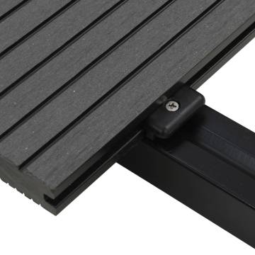 WPC Solid Decking Boards 10 m² 2.2 m Grey - Durable & Stylish