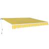 Folding Awning Manual Operated 400 cm Yellow/White Colour yellow and white Size 400 cm Quantity in Package 1 