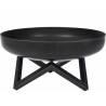 RedFire Pello Black Steel Fire Bowl - Robust & Stylish