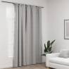 Linen-Look Blackout Curtain with Hooks Grey 290x245 cm Colour grey Quantity in Package 1 