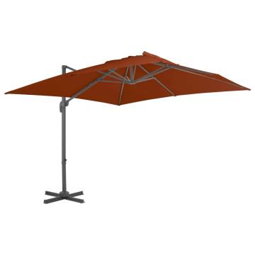 Cantilever Umbrella with Aluminium Pole - Terracotta 300x300 cm