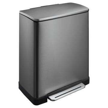 EKO Pedal Bin E-Cube 28+18 L Steel - Stylish & Practical