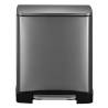 EKO Pedal Bin E-Cube 28+18 L Steel - Stylish & Practical