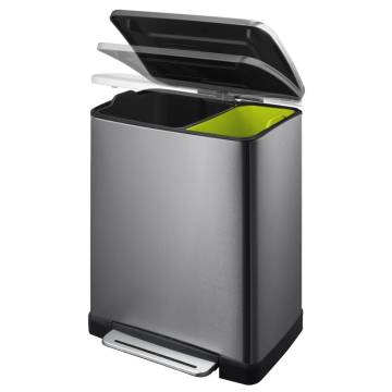 EKO Pedal Bin E-Cube 28+18 L Steel - Stylish & Practical