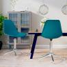 Turquoise Swivel Dining Chairs - Stylish & Modern (2 pcs)