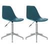 Turquoise Swivel Dining Chairs - Stylish & Modern (2 pcs)